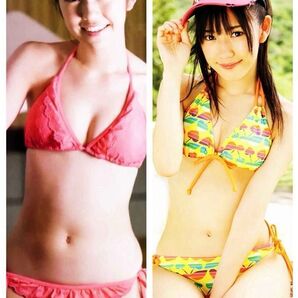 11渡辺麻友さんの抱き枕カバー/90㎝・45㎝/赤・黄ビキニ