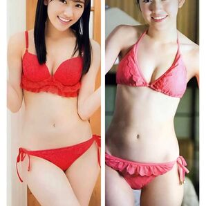 12渡辺麻友さんの抱き枕カバー/90㎝・45㎝/赤ビキニ