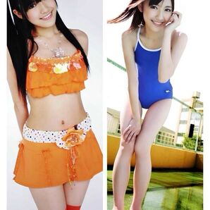14渡辺麻友さんの抱き枕カバー/90㎝・45㎝/オレンジ水着・ブルーワンピース