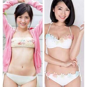 ⑧渡辺麻友さんの抱き枕カバー/90㎝・45㎝/白レース花柄ビキニピンクジャケット