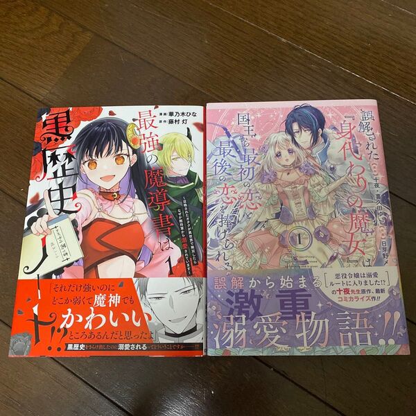 誤解された『身代わりの魔女』は、国王 1 十夜 最強の魔導書は黒歴史 1 2冊セット