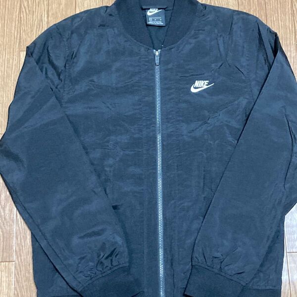 未使用NIKE ナイロン MA1風ブルゾン ブラック