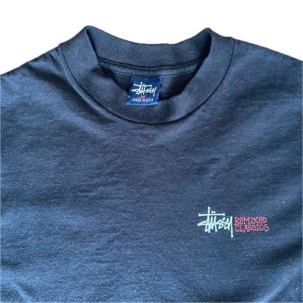 最終価格 90s old stussy ハーレー Tシャツ ブラック M 紺タグ USA製 ステューシー ビンテージ