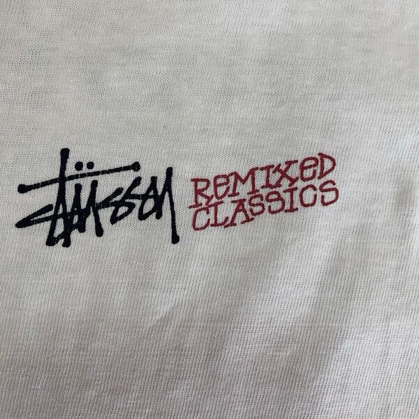 90s old Stussy キッズフォトプリントTシャツ 紺タグ USA製
