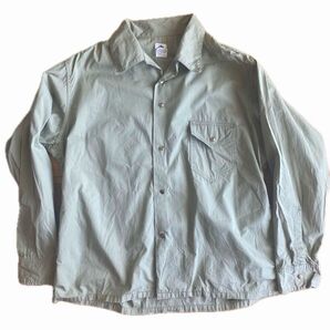 レア90s Post Overalls ワークシャツ希少モデル 長袖シャツ コットン 薄手 廃番