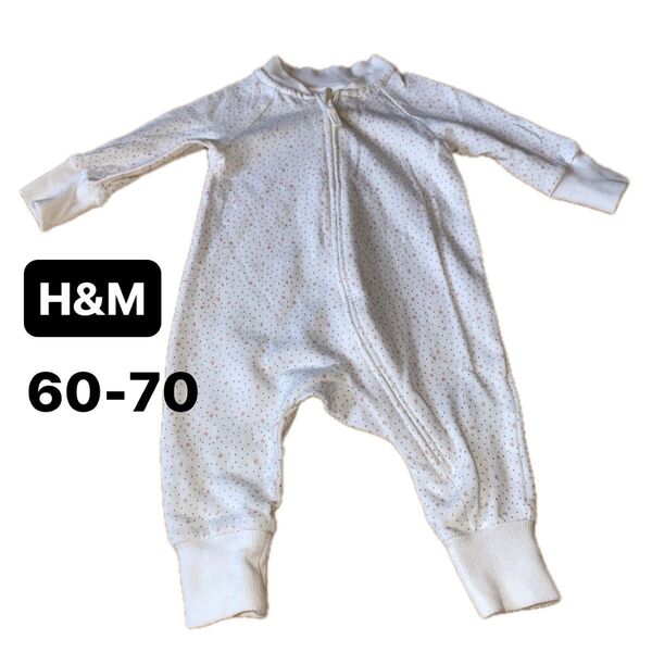 Y48 即購入OK キッズ 子供服 ベビー 60 70 ロンパース カバーオール 長袖 H&M