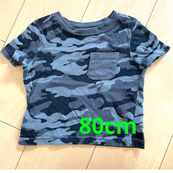 OLDNAVY 迷彩柄Tシャツ 80cm Tシャツ オールドネイビー 青 ベビー 半袖 トップス 半袖Tシャツ ポケットTシャツ