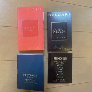 香水 サンプル 4個セット BVLGARI VERSACE MOSCHINO