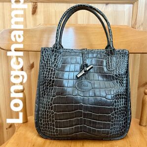 Longchamp【ロンシャン】ミニロゾ トートバッグ クロコ型押し