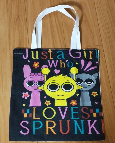 新品 Sprunki スプランキー トートバッグ グッズ サイモン ピンキ グレー バッグ 鞄 エコバッグ キャンバス