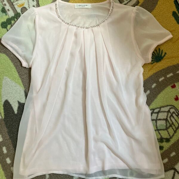 OFUON オフオン 半袖 カットソー 38 薄ピンク
