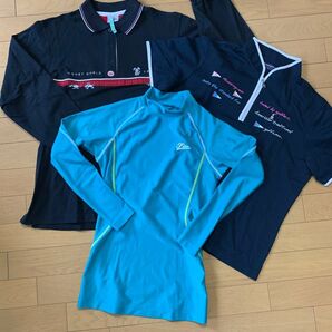 【USED】まとめ売り3点セット FILAインナー MunsingWearジップアップ半袖