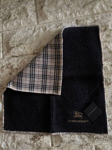 BURBERRY タオルハンカチ ホースマーク刺繍 バーバリー ハンカチ 新品