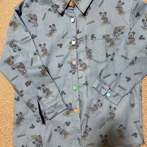 ミッキー デニムシャツ ディズニー オーバーサイズ デニムジャケット