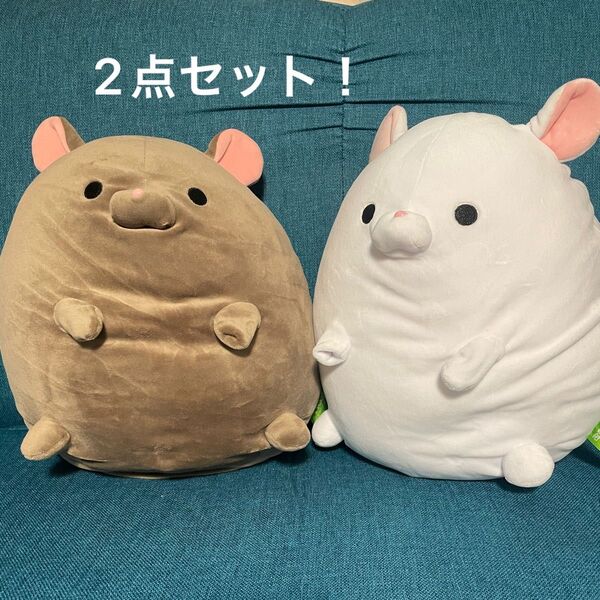 チンチラ ぬいぐるみ もちもち おもち動物園 2点セット