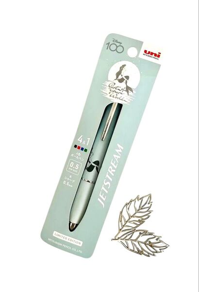 新品 ディズニー100周年限定 アリエル ジェットストリーム4&1 アイスブルー