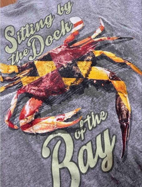 MY MARYLAND ART CRAB半袖Tシャツ Sitting by the Dock of the Bay XL