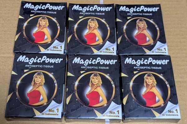 マジックパワーティッシュ MAGIC POWER TISSUE ウエットティッシュ スーパーマジックマン 6箱36枚