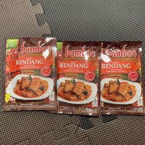 インドネシアのレンダン調味料 bamboe 3袋セット