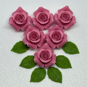 40☆ミニ薔薇☆樹脂粘土
