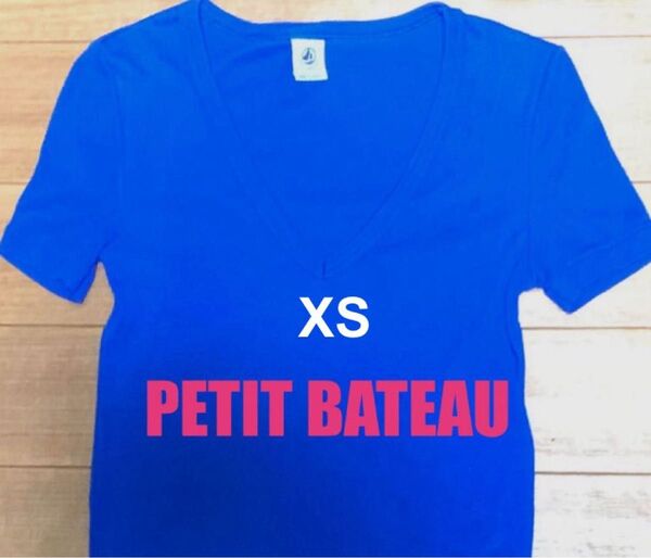 プチバトーPETIT BATEAU ★ レディスVネックカットソー ★ XS