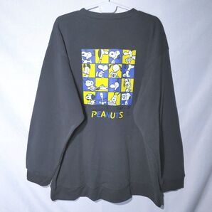 新品 トレーナー 5L スヌーピー コマ 75周年 スウェット 裏起毛 アニメ