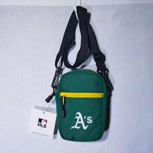 新品 ミニショルダーバッグ アスレチックス MLB ロゴ 刺繍 サコッシュ
