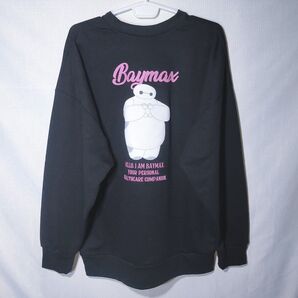 新品 トレーナー L ベイマックス ディズニー 発砲プリント スウェット 裏起毛