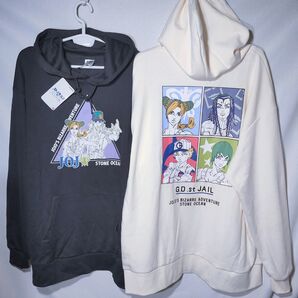 新品 ペアルック パーカー XL ジョジョ ストーンオーシャン 徐倫 承太郎