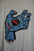 デッドストック ８０年代 SANTA CRUZ SCREAMING HAND サンタクルーズ スクリーミングハンド 前プリント ピンク マニュキャア Tシャツ_画像5