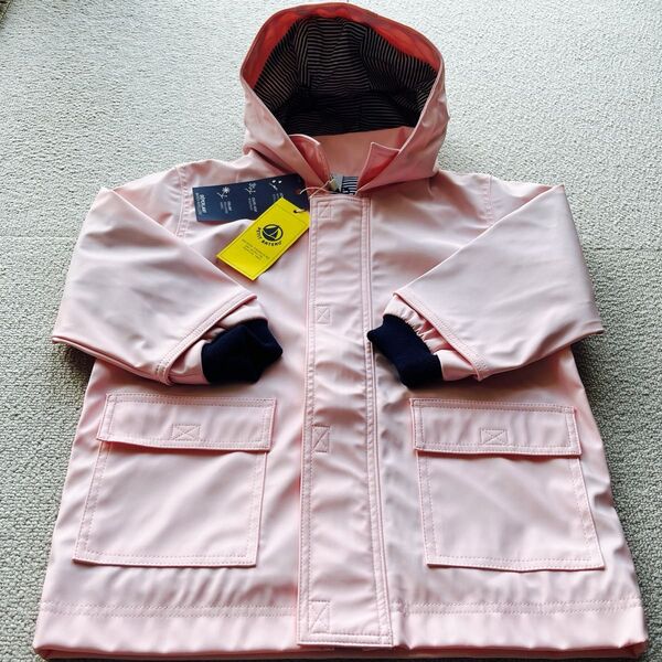 【新品 未使用】petit bateau 撥水コート ピンク
