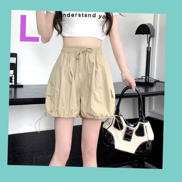ボトムス カーゴパンツ M 2way ハーフパンツ レディース ショート丈 カジュアル 夏服 バルーンパンツ 短パン 美脚効果
