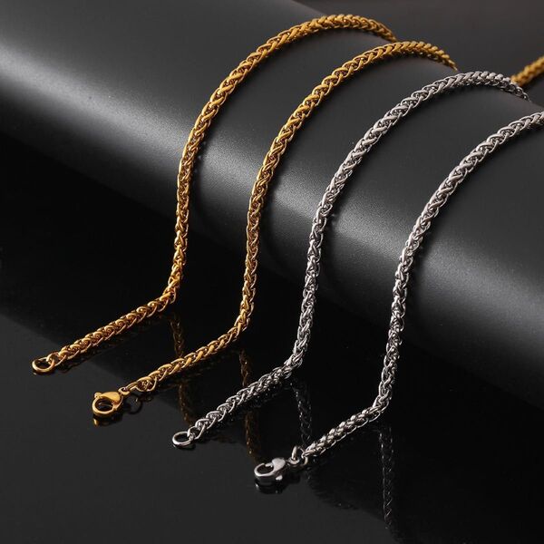 竜骨チェーン3mm ステンレスネックレス ステンレスチェーン チェーンネックレス サージカルステンレス 金属アレルギー対応