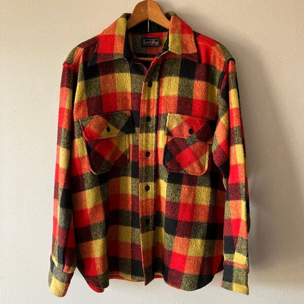 50s~60s vintage Sport King WOOL SHIRTSスポーツキング ウールシャツ マチ付き