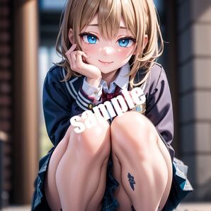 【高画質 S13】AI制服美少女 イラスト A4サイズ ポスター【まとめ買い歓迎】
