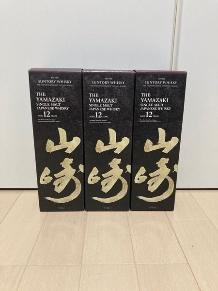☆未開栓☆サントリー 山崎12年 3本 箱付