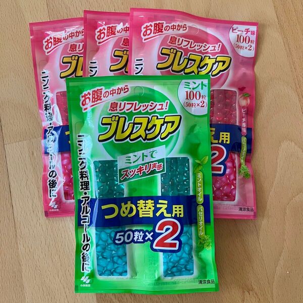 ブレスケア ピーチ&ミント 4セット