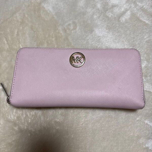 MICHAEL KORS マイケルコース 長財布 ラウンドファスナー 薄ピンク