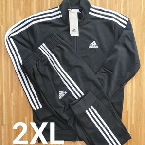 新品 アディダス 2XL ジャージ上下 adidas ブラック セットアップ