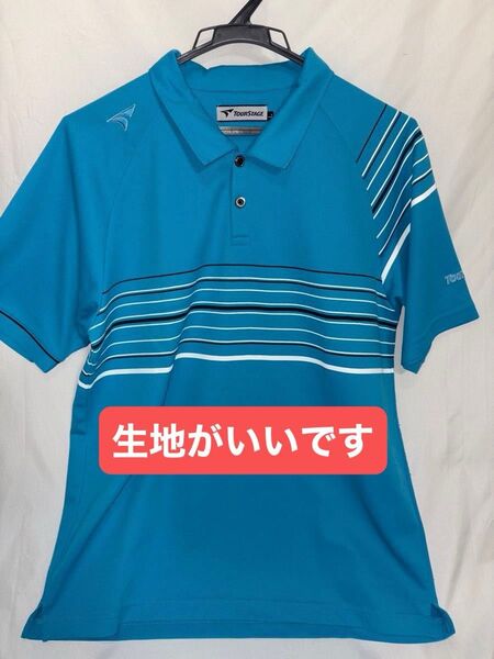 ツアーステージ TOURSTAGE 半袖 ゴルフウェア GOLF ブルー系 L