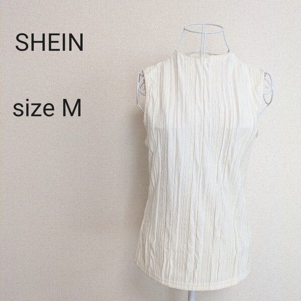 SHEIN ノースリーブ カットソー オフホワイト M