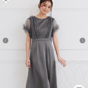 index ワンピース ドレス チュール グレー M