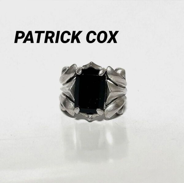 PATRICK COX オニキス リリー リング 約17〜17.5号の間位