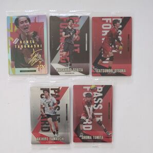 バレーボール男子全日本 ツインウエハース 高梨健太 レア 関田誠大 大塚達宣 山内晶大 富田将馬 ノーマル 5枚セット
