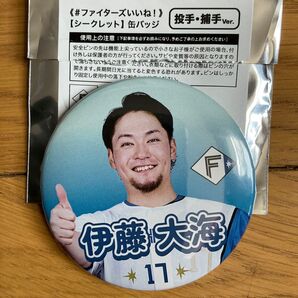 ファイターズいいね! シークレット缶バッジ 伊藤大海17