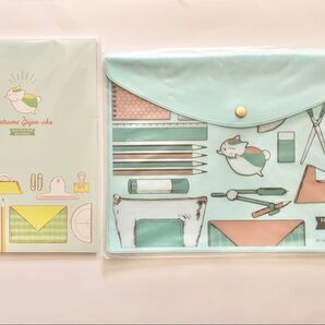 新品未開封セット④ 夏目友人帳 ニャンコ先生 ノート フラットポーチ まとめ売り ブルー 青