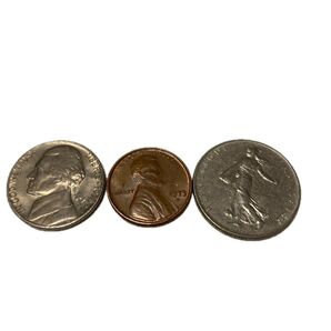 アメリカ合衆国とフランス共和国の硬貨 3枚セット