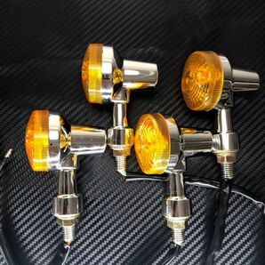 オートバイバイクミニGSウインカー四つ メッキプラスチック