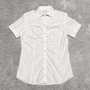 ORIHICA オリヒカ 半袖シャツ フロントギャザー Mサイズ