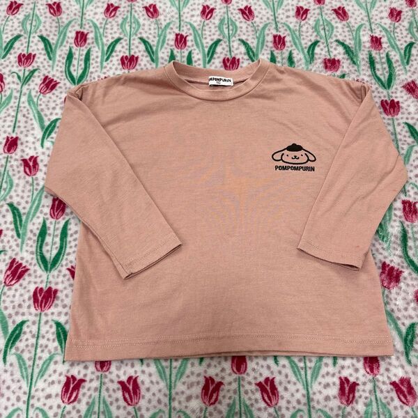 キッズ 長袖 Tシャツ カットソー 長袖カットソー ピンク サンリオ ポムポムプリン 110サイズ